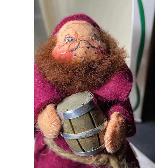 Annalee 3" Happy Monk Robed With Brown Cask Vintage Doll 1997 Home Decor - Picture 3 of 10